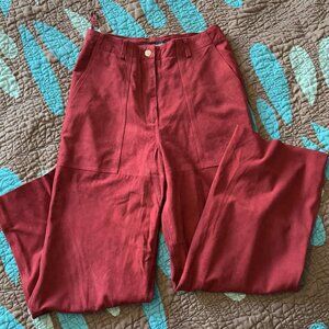 Suede lined straight leg  & high waist pants from Anthropologie